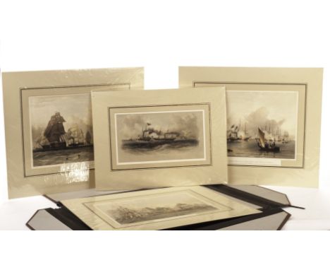 Louis Haghe after Joseph Miles Gilbert. Four hand-coloured Lithographs of The Experimental Squadron, 1). The Royal Yachts "Vi