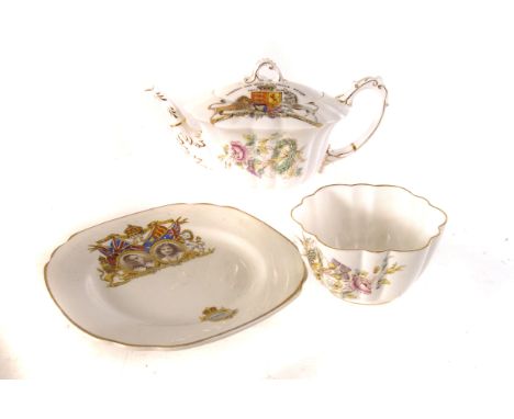 A Wilkinson Foley china Diamond Jubilee tea for two, comprising two cups and saucers, tea pot, milk jug, sugar bowl, and more