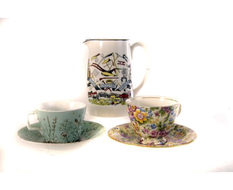 A Royal Winton part tea set, having floral decoration, marked 311 to base, together with a selection of other ceramics, inclu