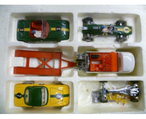 Boxed Corgi Gift Set 37 Lotus Racing Team in excellent condition, complete
