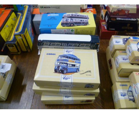 Eight boxed Corgi buses including Commercials from Corgi x 3, Vintage Buses USA x 3 etc