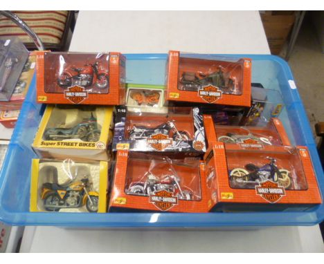 Collection of Approximately 36 Boxed Motor Cycles Models including 6 Maisto Harley-Davidson Die Cast Motor Cycles