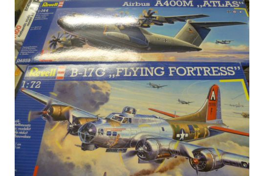 Six Boxed Revell Model Kits Comprising Of 1 72 B 17g Flying Fortress 042 1 144 Airbus 00m At