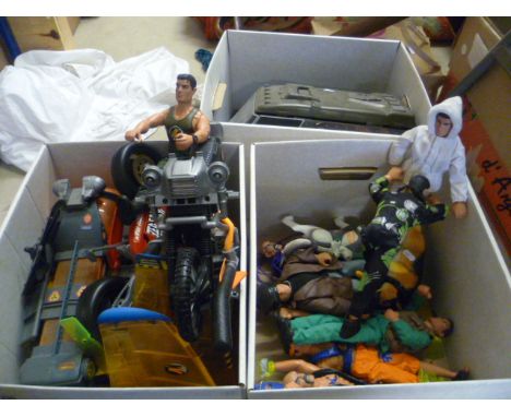 Quantity of circa 1990's Action Man dolls & vehicles & accessories. plus Micro Machines military case