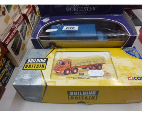 Boxed Corgi ltd edn Building Britain 13905 Rugby Cement with mirrors and certificate plus a boxed Corgi Royal Worcester Bedfo