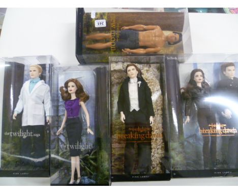 Two Boxed Mattel Barbie Collector  Pink Label  ' The Twilight Saga ' Figiures - Carlisle and  Esme together with Boxed Mattel
