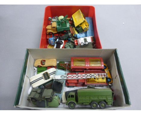 Collection of vintage die-cast vehicles including Dinky, matchbox, Corgi and Lone Star including Dinky 109 Austin-Healey in y