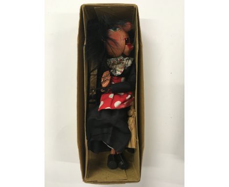 Boxed 1950's Pelham Puppet SM Witch in original outfit, vg