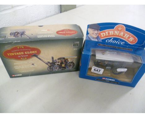 Boxed Corgi Vintage Glory Of Steam 80112 Fowler B6 Crane Engine with certificate & boxed Corgi Dibnah's Choice 80308 Garrett 