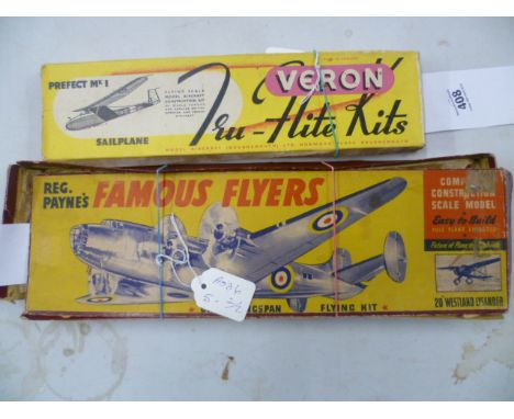 The Warnford tractor model aeroplane 'Nipper' plus boxed quantity of spare parts