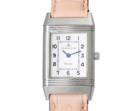 JAEGER-LECOULTRE Reverso Damen Armbanduhr, Ref. 260.8.08. Ca. 2000er Jahre. Edelstahl. Quarz-Werk, funktionsfähig. Sichtbare 