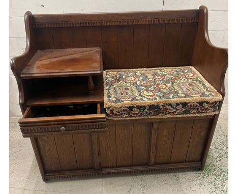 A telephone bench seat (H81cm W51cm D43cm)