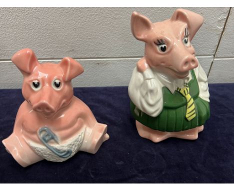 Two Natwest Wade piggy banks, Woody and Annabel 
