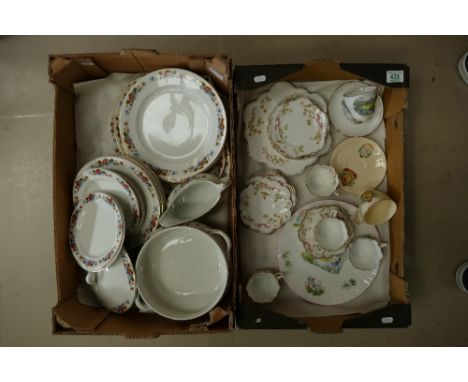 A mixed collection of ceramic items to include - early Grafton floral decorated part tea set, together with a quantity of Law