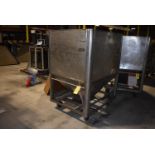 Stainless Steel Bin with Slide Gates, 4-Wheel Base, 48" x 39" x 54" Depth