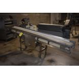 Motorized Belt Conveyor, 12" Wide x 118" Length Belt, SS Frame, 4-Caster Base