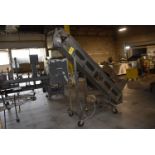 Belt Conveyor, Motorized Incline Belt Conveyor, 8' Length, 4-Wheel Base