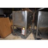 Stainless Steel Bin with Slide Gates, 4-Wheel Base, 48" x 39" x 54" Depth