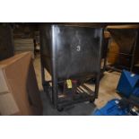 Stainless Steel Bin with Slide Gates, 4-Wheel Base, 48" x 39" x 54" Depth