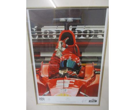 A signed Michael Schumacher limited edition print, numbered 275/500