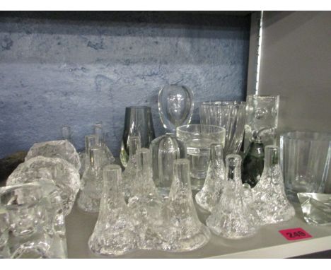 Art glass, paperweights, and glass candlestick holders