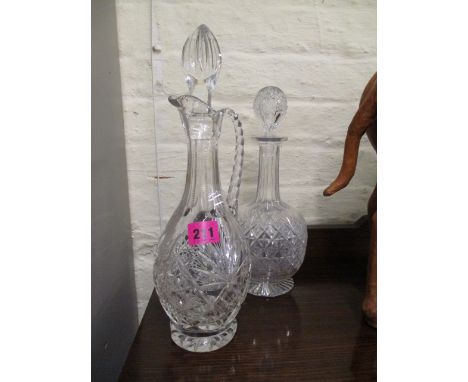 A Thomas Webb decanter, together with an Edinburgh Crystal decanter