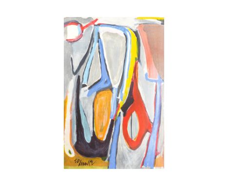 VAN VELDE BRAM (1895 - 1981)20th Cent. Dutch abstract lithograph printed in colors - with the monogram of Bram van Velde and 
