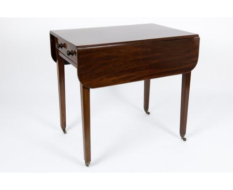19th Cent. English sofa table with drawer in mahoganyNegentiende eeuwse Engelse klaptafel met lade in acajou  -  72 x 47 (+ 2