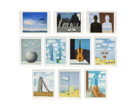 MAGRITTE RENÉ (1898 - 1967)portfolio of 10 lithographs printed in colors by René Magritte - each is name-stamped, stamped by 