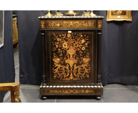 completely original mid 19th Cent. French baroque style Napoleon III cabinet in ebony and marquetry FRANKRIJK  -  ca 1850 vol