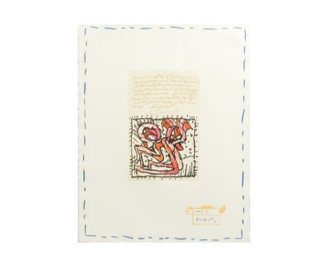ALECHINSKY PIERRE (° 1927)20th Cent. Belgian lithograph printed in colors with etching - signed Pierre Alechinsky and to be d