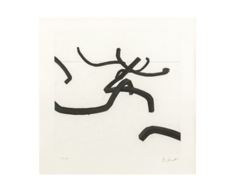 VENET BERNAR (° 1941)Bernar Venet signed etching with aquatintVENET BERNAR (° 1941) ets met aquatint n° 61/90 : "Lignes Indét