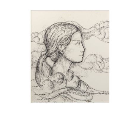 DELPORTE CHARLES (1928 - 2012) 20th Cent. Belgian drawing on panel - signed DELPORTE CHARLES (1928 - 2012) tekening op paneel