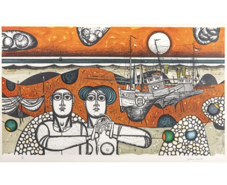 CAMUS GUSTAVE (1914 - 1984)20th Cent. Belgian lithograph printed in colors - signed Gustave CamusCAMUS GUSTAVE (1914 - 1984) 