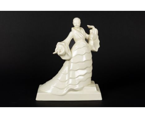 Charles Catteau Art Deco-sculpture in BFK marked ceramic with the depiction of Joséphine Baker - with his monogram restoratio