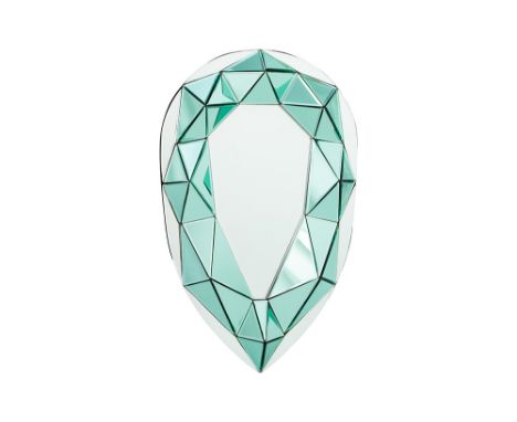 Olivier De Schrijver signed "Emerald Heart" design mirror n° 8/24DE SCHRIJVER OLIVIER (° 1958) voor ODE'S DESIGN   spiegel - 