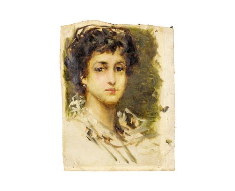 GONZALEZ EVA (1849 - 1883)important 19th Cent. to Eva Gonzalez attributed oil on canvas with an attractive portrait of a youn