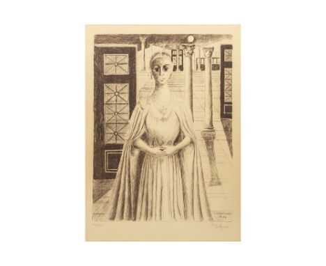 DELVAUX PAUL (1897 - 1996)Paul Delvaux signed lithograph - dated 7/74 ref : Mira Jacob pag. 136 n° 71DELVAUX PAUL (1897 - 199