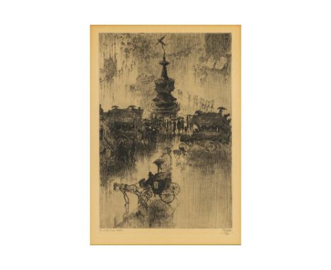DE BRUYCKER JULES (1870 - 1945)20th Cent. Belgian etching with a view of London - signed Jules De Bruycker DE BRUYCKER JULES 