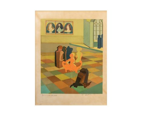 GENTILS VIC (1919 - 1997)20th Cent. Belgian lithograph printed in colors - signed Vic GentilsGENTILS VIC (1919 - 1997) kleurl