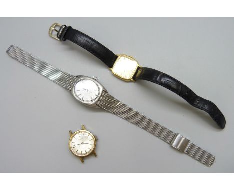 A lady's Seiko automatic Hi-Beat wristwatch, a Tissot and a Citizen
