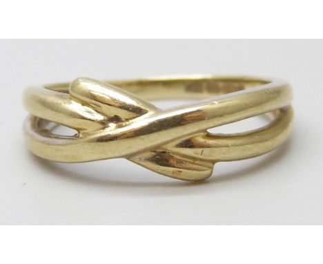 A 9ct gold ring, 1.9g, J/K