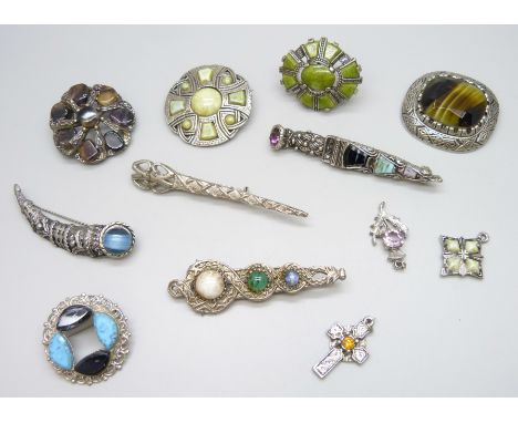 A collection of Scottish and Celtic jewellery 