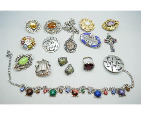 Celtic style jewellery including St Justin 