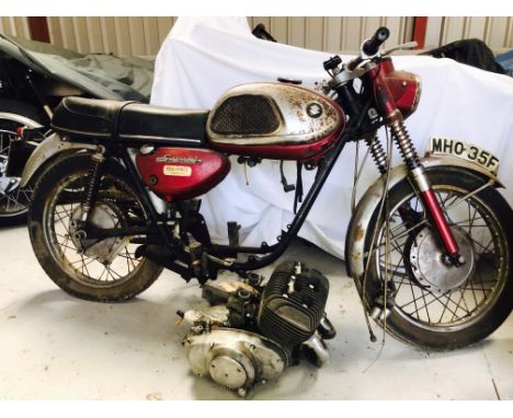 Suzuki 250cc T20Reg. no. MHO 35FFrame no. 40887This late 1960s Suzuki was called the ‘Super Six’ in the UK as it was one of t