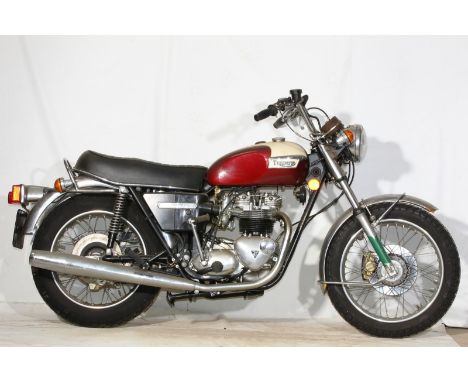 1976 Triumph Bonneville 750cc 5-speedReg. no. Not RegisteredFrame no. T140V JN 62879Engine no. T140V JN 62879In 1972 the T140