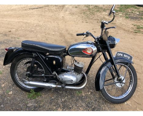 1967 BSA D10 BantamReg. no. OPK 907EFrame no. D10 2065Engine no. BD2L 3480 (1953 – 125cc)This is a nice useable bike that was