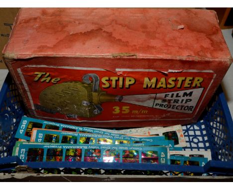 'The Stip Master' film strip projector and selection of film slides
