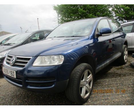Make &amp; Model: VW Tourareg SEDate of Reg: AO55 YBZColour: Bluecc: 2461MoT: 01-11-2020Fuel Type: DIESELMileage: 140kTransmi