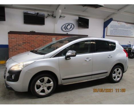 Make &amp; Model: Peugeot 3008 Exclusive HDIDate of Reg: FY10 ODAColour: Silvercc: 1997MoT: 06-09-2021Fuel Type: DIESELMileag